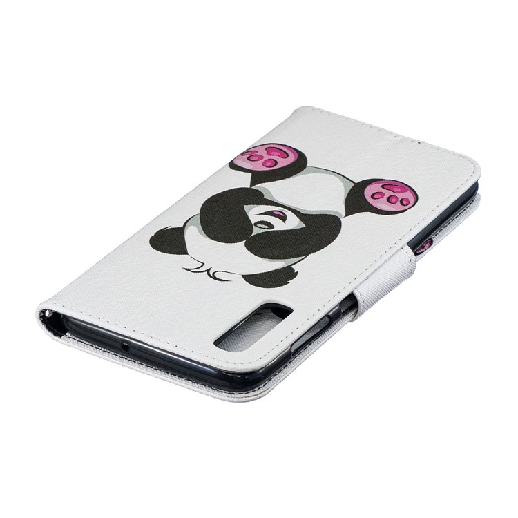 For Samsung Galaxy A70 Pattern Printing Leather Stand Wallet Case - Cute Panda-9