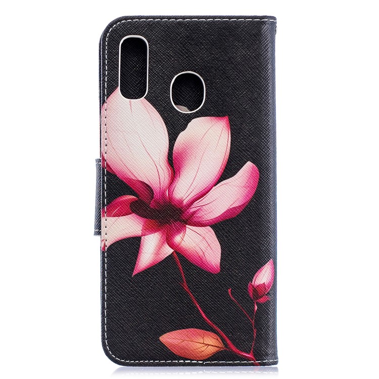 Pour Samsung Galaxy A20 / Etui Portefeuille En Cuir Avec Motif A30 - Motif De Fleurs-5