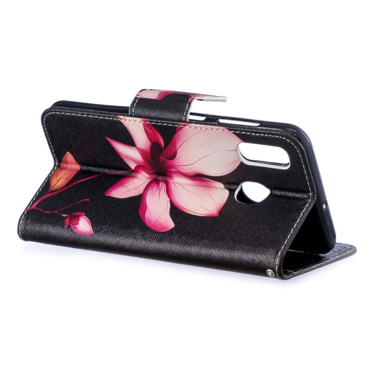 Pour Samsung Galaxy A20 / Etui Portefeuille En Cuir Avec Motif A30 - Motif De Fleurs-6