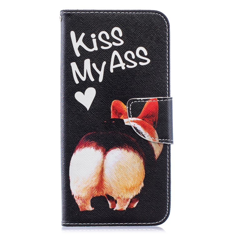Pour Samsung Galaxy A20 / Etui Portefeuille En Cuir Avec Motif A30 - Va Te Faire Foutre-4