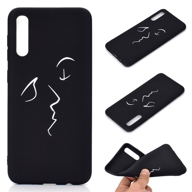 Matte Pattern Printing TPU Case Accessory for Samsung Galaxy A50 / A50s / A30s - Abstract Face-1