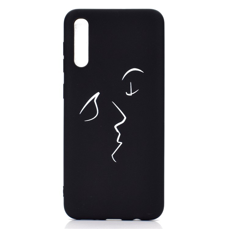 Matte Pattern Printing TPU Case Accessory for Samsung Galaxy A50 / A50s / A30s - Abstract Face-2