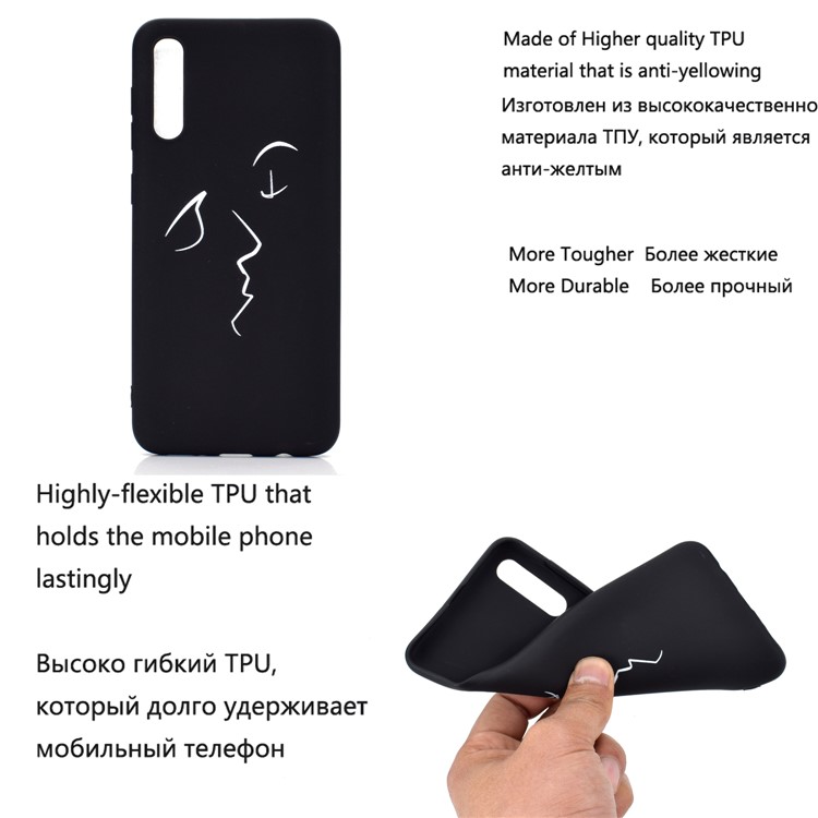Matte Pattern Printing TPU Case Accessory for Samsung Galaxy A50 / A50s / A30s - Abstract Face-6