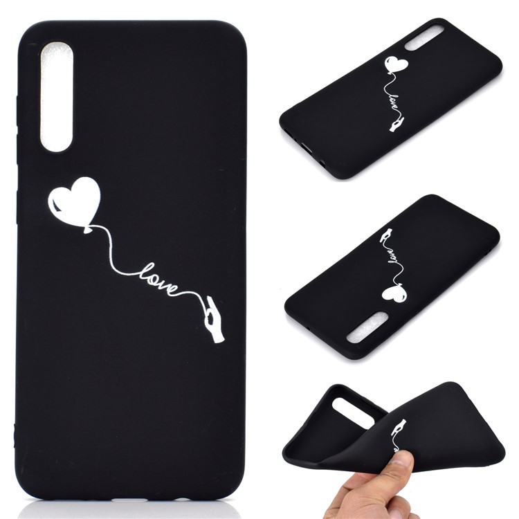 Matte Pattern Printing TPU Case Accessory for Samsung Galaxy A50 / A50s / A30s - Heart and Love-1