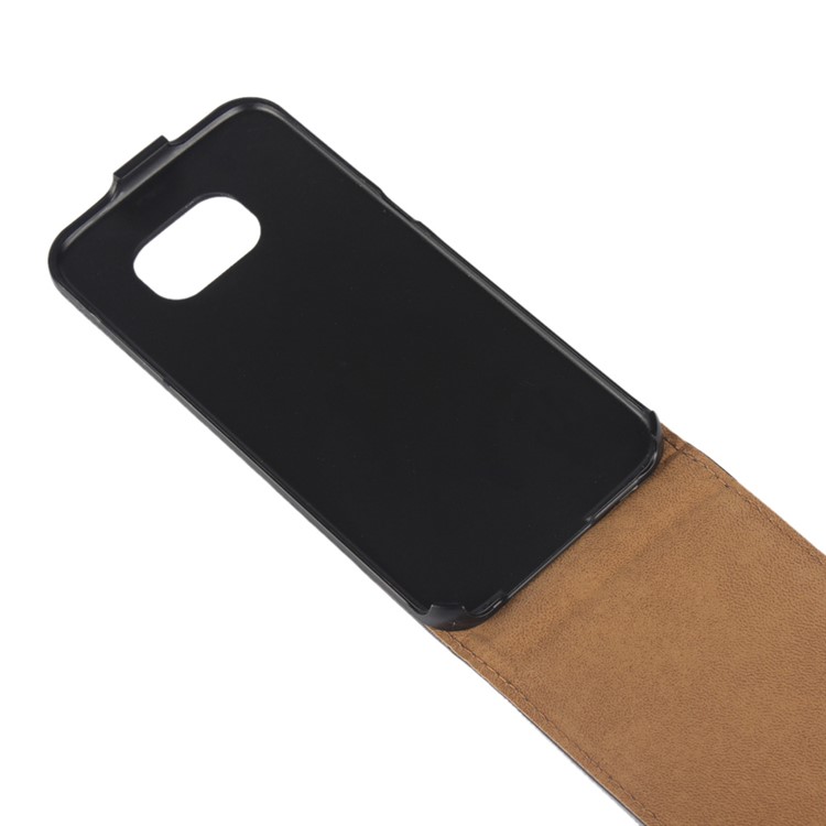 Estojo de couro dividido genuíno Flip genuíno para Samsung Galaxy S7 edge G935 - negro-11
