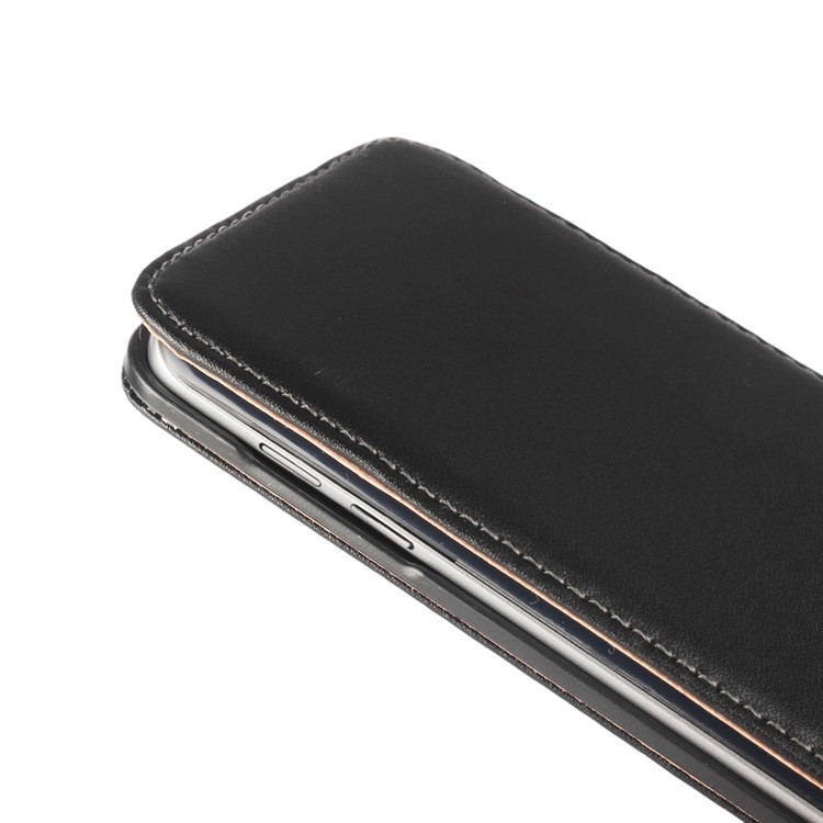 Estojo de couro dividido genuíno Flip genuíno para Samsung Galaxy S7 edge G935 - negro-5