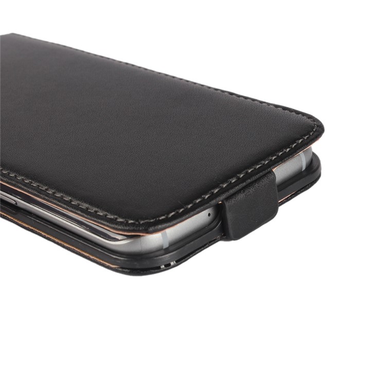 Estojo de couro dividido genuíno Flip genuíno para Samsung Galaxy S7 edge G935 - negro-6