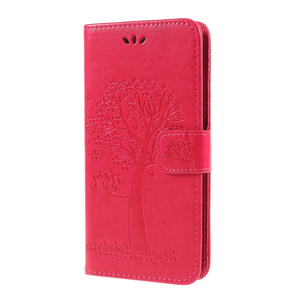 Estuche De Cuero Billetera Magnética Billetera De PU Cubierta Con Soporte Para Samsung Galaxy A10 - Rojo-5