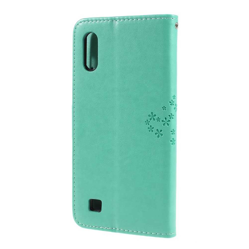 Tampa Magnética Do Couro Do Plutônio Da Carteira Da Coruja Da Árvore Da Impressão Com Suporte Para A Galáxia A10 De Samsung - Verde-6