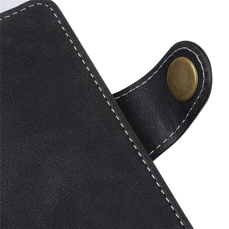 S-shape Textured Leather Wallet Case for Samsung Galaxy M30 / A40S - Black-3