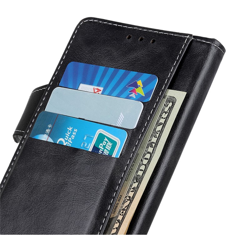 S-shape Textured Leather Wallet Case for Samsung Galaxy M30 / A40S - Black-6