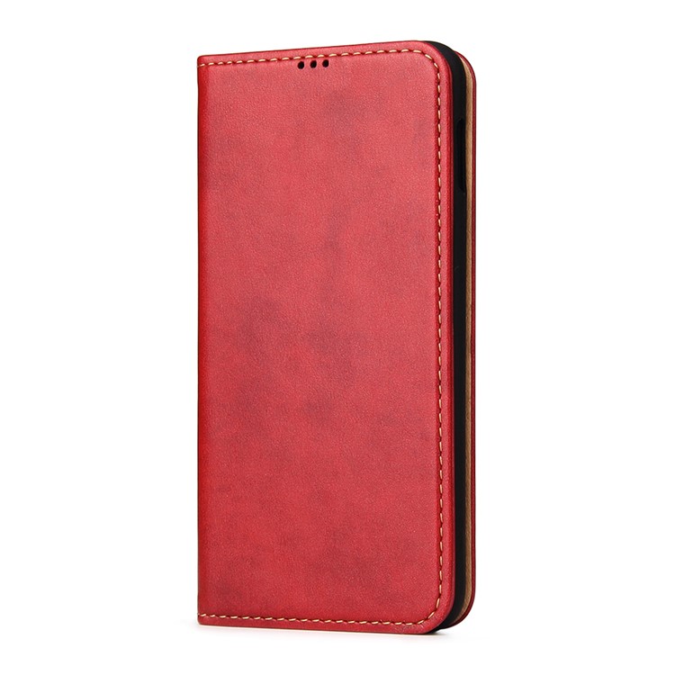 

FIERRE SHANN Auto-absorbed PU Leather Wallet Case for Samsung Galaxy S10e - Red, Galaxy S10e