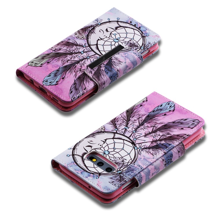 Pattern Printing Wallet Stand Leather Case for Samsung Galaxy S10e - Dream Catcher-7