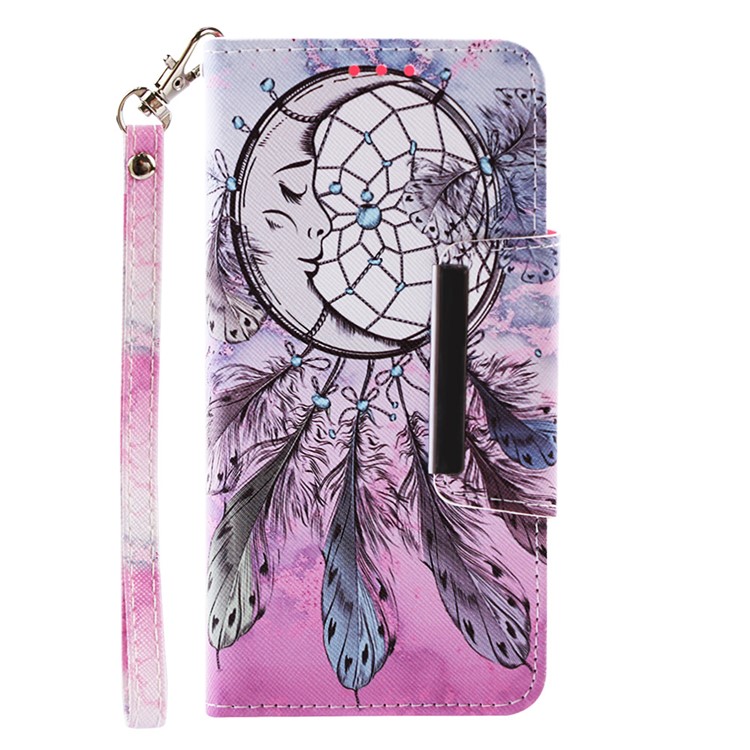 Pattern Printing Wallet Leather Magnetic Flip Casing for Samsung Galaxy S10 - Wind Bell-2