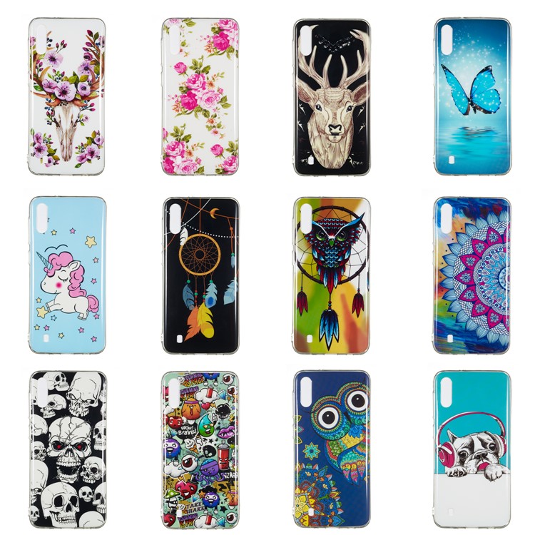 Noctilucent IMD TPU Cell Phone Case for Samsung Galaxy M10 - Flowered Elk-8