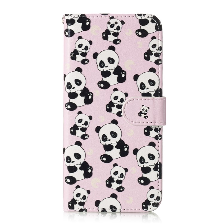 For Samsung Galaxy S10 Embossment Patterned Leather Wallet Phone Cover - Pandas-2