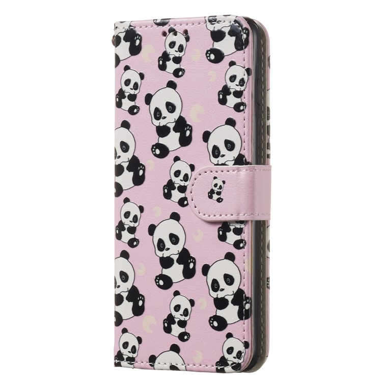 For Samsung Galaxy S10 Embossment Patterned Leather Wallet Phone Cover - Pandas-4