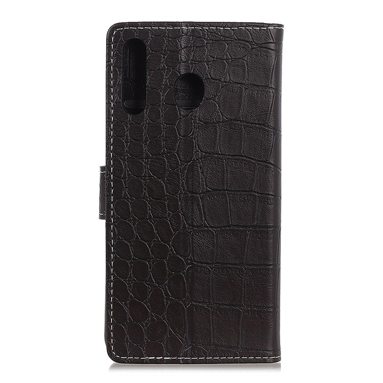 Crocodile Texture PU Leather Stand Wallet Phone Case for Samsung Galaxy M30 - Black-2