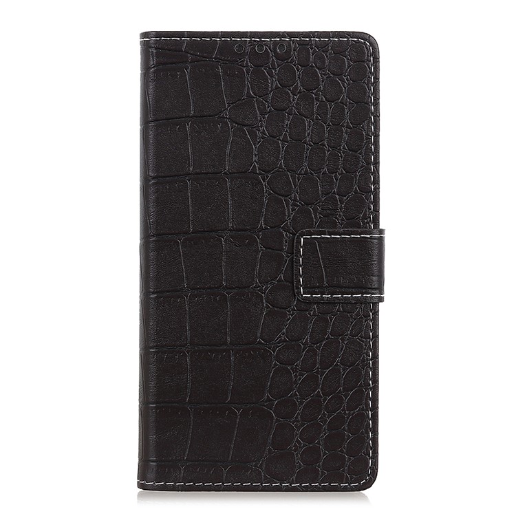 Crocodile Texture PU Leather Stand Wallet Phone Case for Samsung Galaxy M30 - Black-4