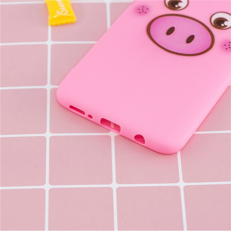 For Samsung Galaxy A30 Pattern Printing TPU Cell Phone Cover with 3D Animal Doll - Pig-7