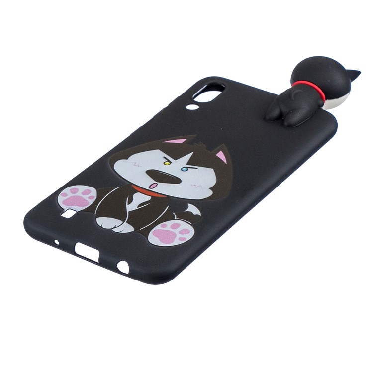 Pattern Printing TPU Gel Protective Case for Samsung Galaxy M20 with 3D Animal Doll - Dog-4