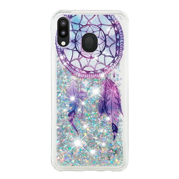 Moving Glitter Powder Sequins Patterned TPU Case for Samsung Galaxy M20 - Dream Catcher-2