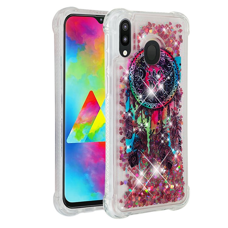 Liquid Glitter Powder Patterned Quicksand Shockproof TPU Mobile Case for Samsung Galaxy M20 - Colorful Dream Catcher-3