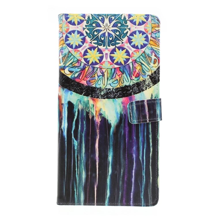 Pattern Printing Leather Wallet Case for Samsung Galaxy M10 - Dream Catcher-3