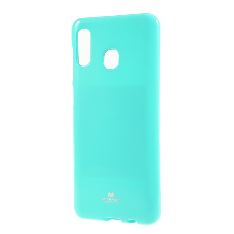 MERCURY GOOSPERY Glitter Powder TPU Protective Shell for Samsung Galaxy A20/A30 - Cyan-2