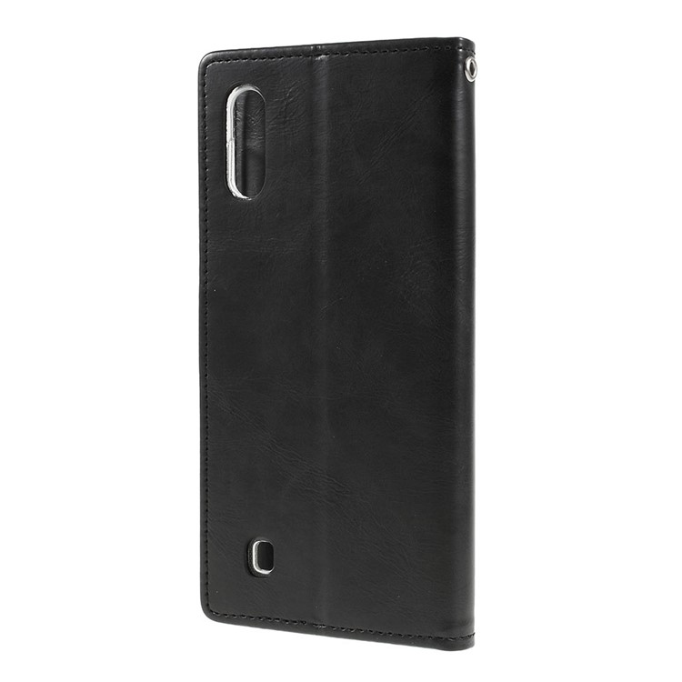 MERCURY GOOSPERY Blue Moon Wallet Leather Phone Cover for Samsung Galaxy M10 - Black-2