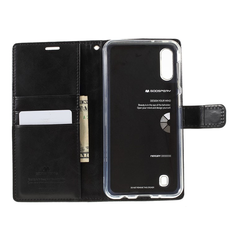 MERCURY GOOSPERY Blue Moon Wallet Leather Phone Cover for Samsung Galaxy M10 - Black-9