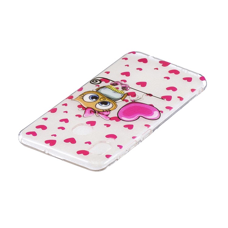 Pattern Printing Soft TPU Case for Samsung Galaxy A30 / A20 - Cute Owl-3