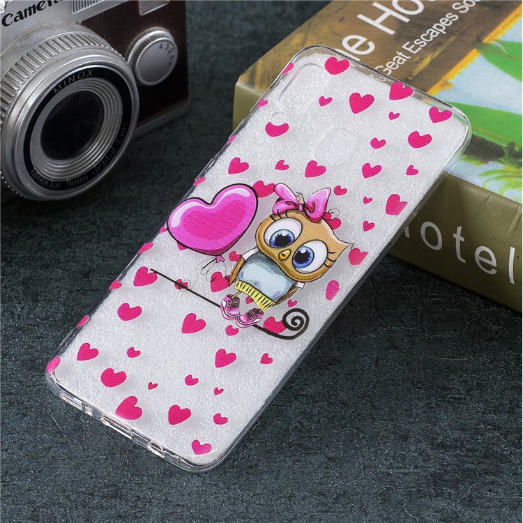 Pattern Printing Soft TPU Case for Samsung Galaxy A30 / A20 - Cute Owl-5