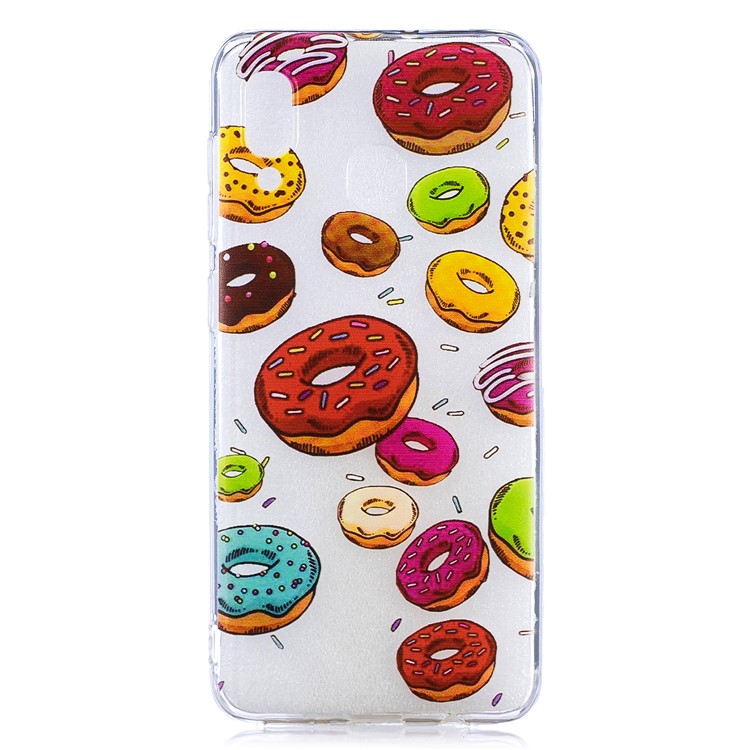 Pattern Printing Soft TPU Case for Samsung Galaxy A30 / A20 - Doughnut-1