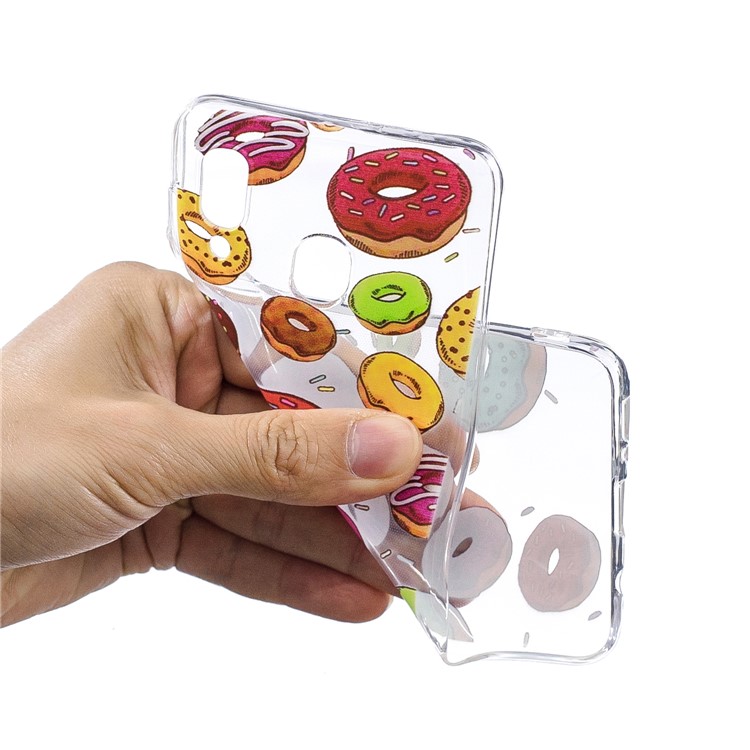 Pattern Printing Soft TPU Case for Samsung Galaxy A30 / A20 - Doughnut-4