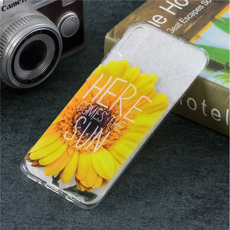 Padrão De Impressão TPU Macio Para Samsung Galaxy A50 - Girassol-5