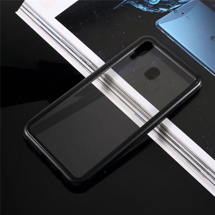 Detachable Magnetic Metal Frame + Cell Phone Protective Back Cover for Samsung Galaxy M20 - Black-3