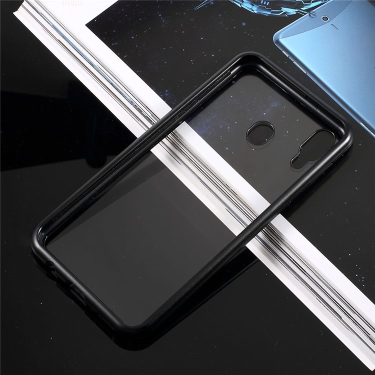 Detachable Magnetic Metal Frame + Cell Phone Protective Back Cover for Samsung Galaxy M20 - Black-4