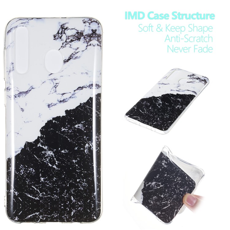 Cellphone Shell [Marble Pattern] IMD TPU Case for Samsung Galaxy A30/A20 - Style A-1