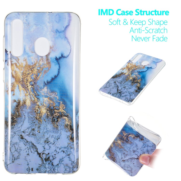 Marble Pattern IMD TPU Soft Back Case for Samsung Galaxy A30 / A20 - Style G-1