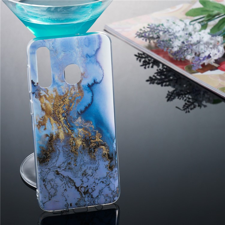 Marble Pattern IMD TPU Soft Back Case for Samsung Galaxy A30 / A20 - Style G-5