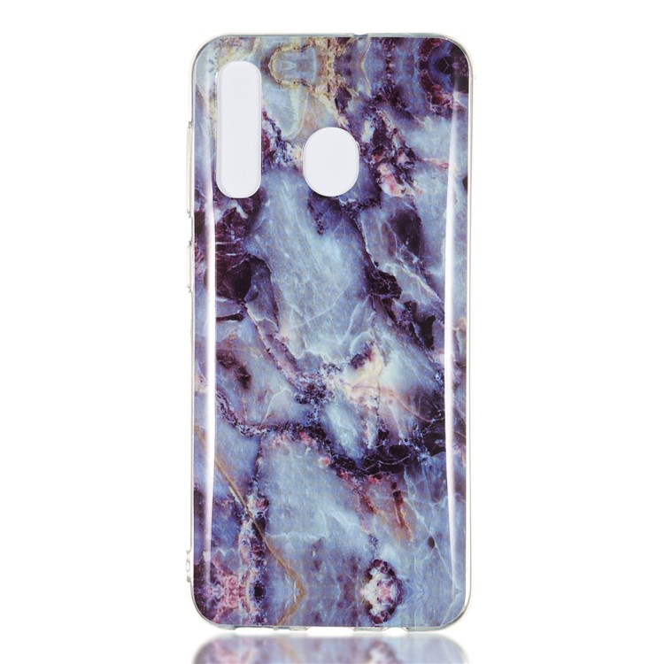 Padrão De Mármore IMD TPU Macio De Volta Caso Para Samsung Galaxy A50 / A30 / A20 - Estilo H-2