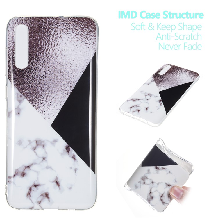 Marble Pattern Printing IMD TPU Phone Case for Samsung Galaxy A70 - Style A-1