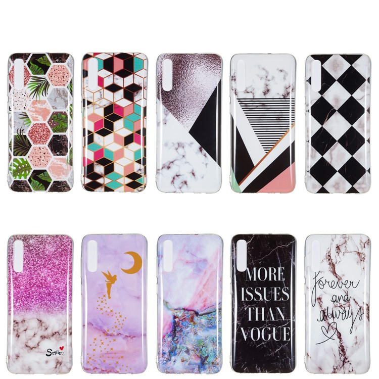 Marble Pattern Printing IMD TPU Phone Case for Samsung Galaxy A70 - Style A-6