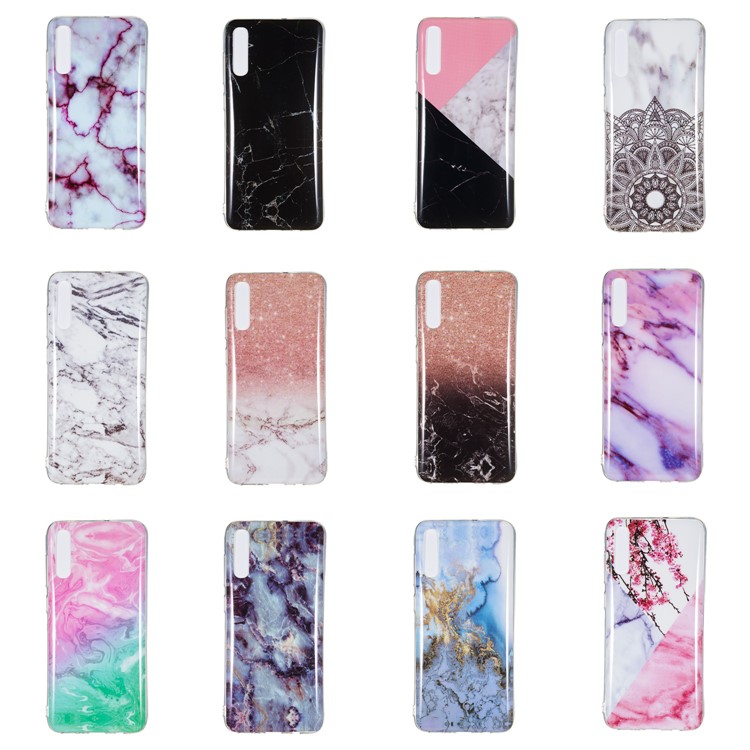 Marble Pattern IMD TPU Soft Back Case for Samsung Galaxy A70 - Style A-6