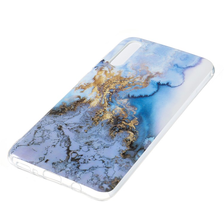 Marble Pattern IMD TPU Soft Back Case for Samsung Galaxy A70 - Style F-3