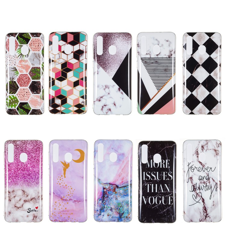 Marble Pattern Printing IMD TPU Phone Case for Samsung Galaxy A50 / A30 / A20 - Style A-6