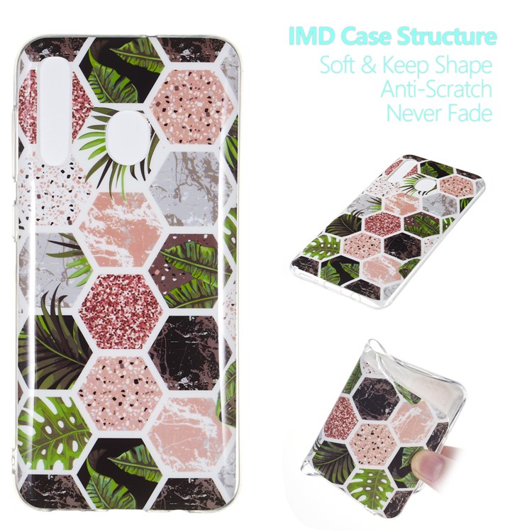 Marble Pattern Printing IMD TPU Phone Case for Samsung Galaxy A50 / A30 / A20 - Style I-1