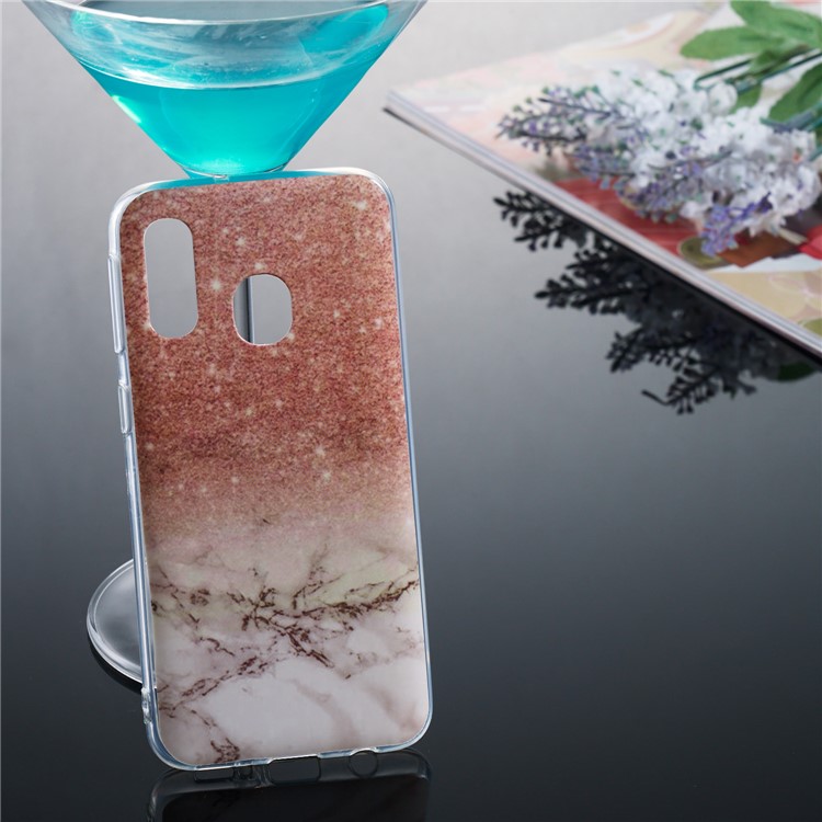 Marble Pattern IMD TPU Shell Phone Case for Samsung Galaxy A40 - Style D-5