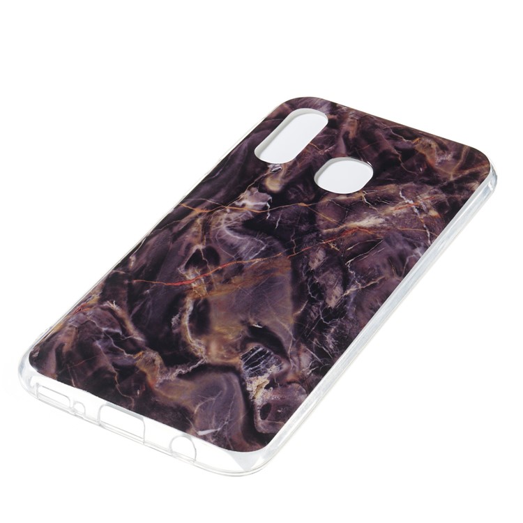 Marble Pattern IMD TPU Cover Shell Case for Samsung Galaxy A40 - Style R-3